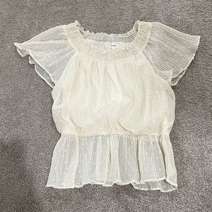 ✨2 for $10 ✨ Peplum Sheer Blouse (S)